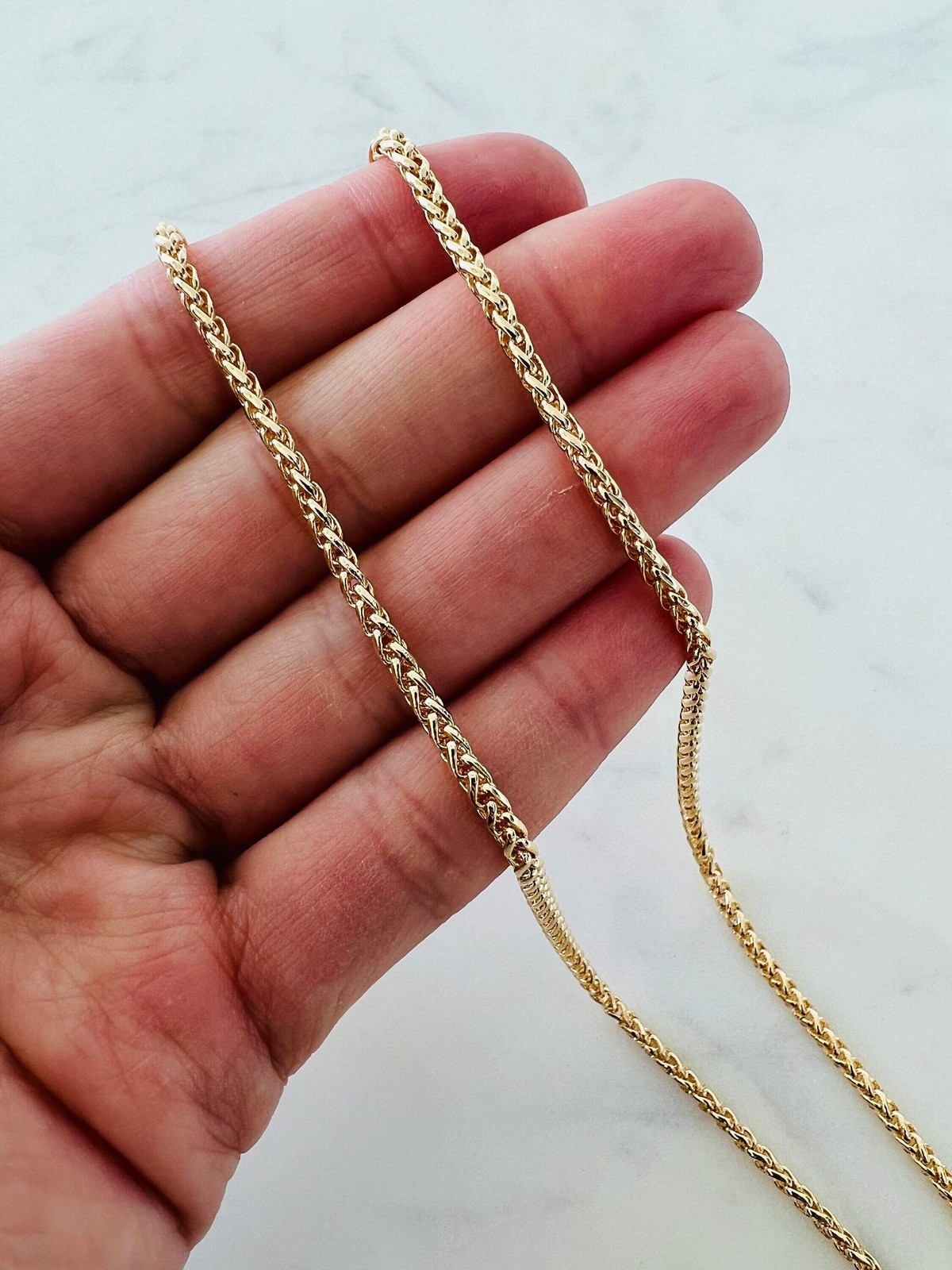 Gold Filled 2.5mm Spiga Chain | Twisted Rope Gold Necklace