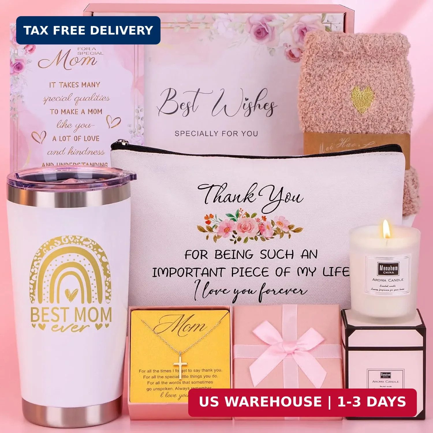 BaiCai Mothers Day Gifts for Mom from Daughter Son – Birthday Gifts for Mom, Mam