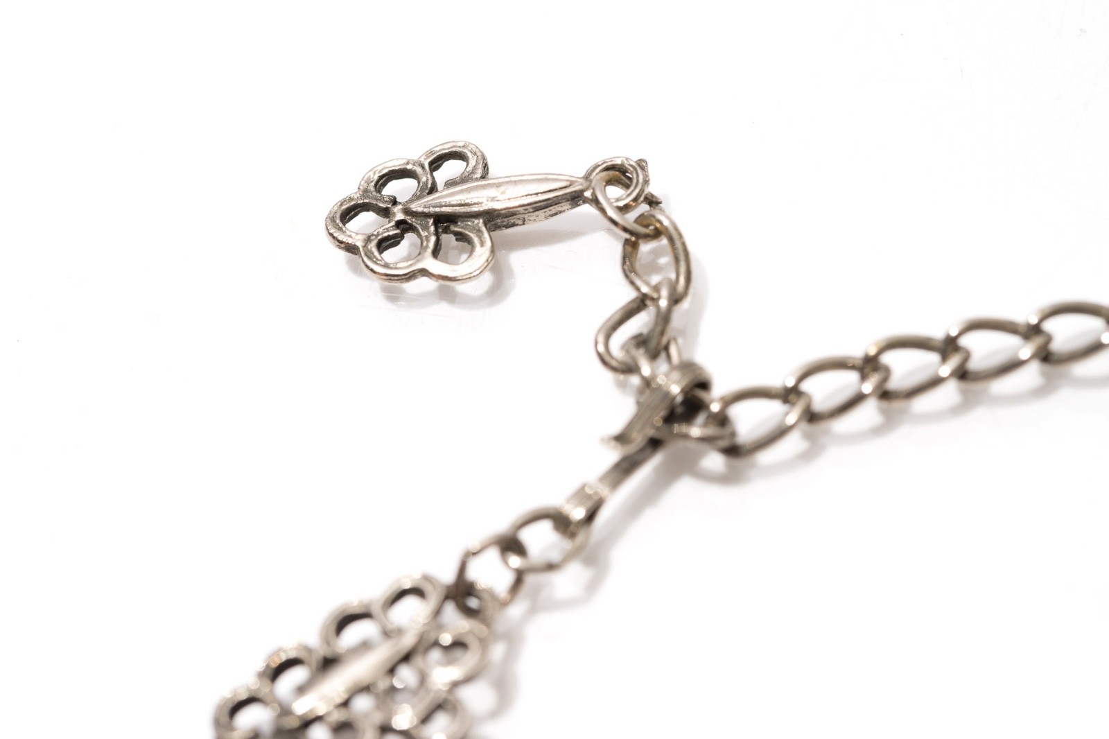 Metal Bib Necklace, Silver Toned