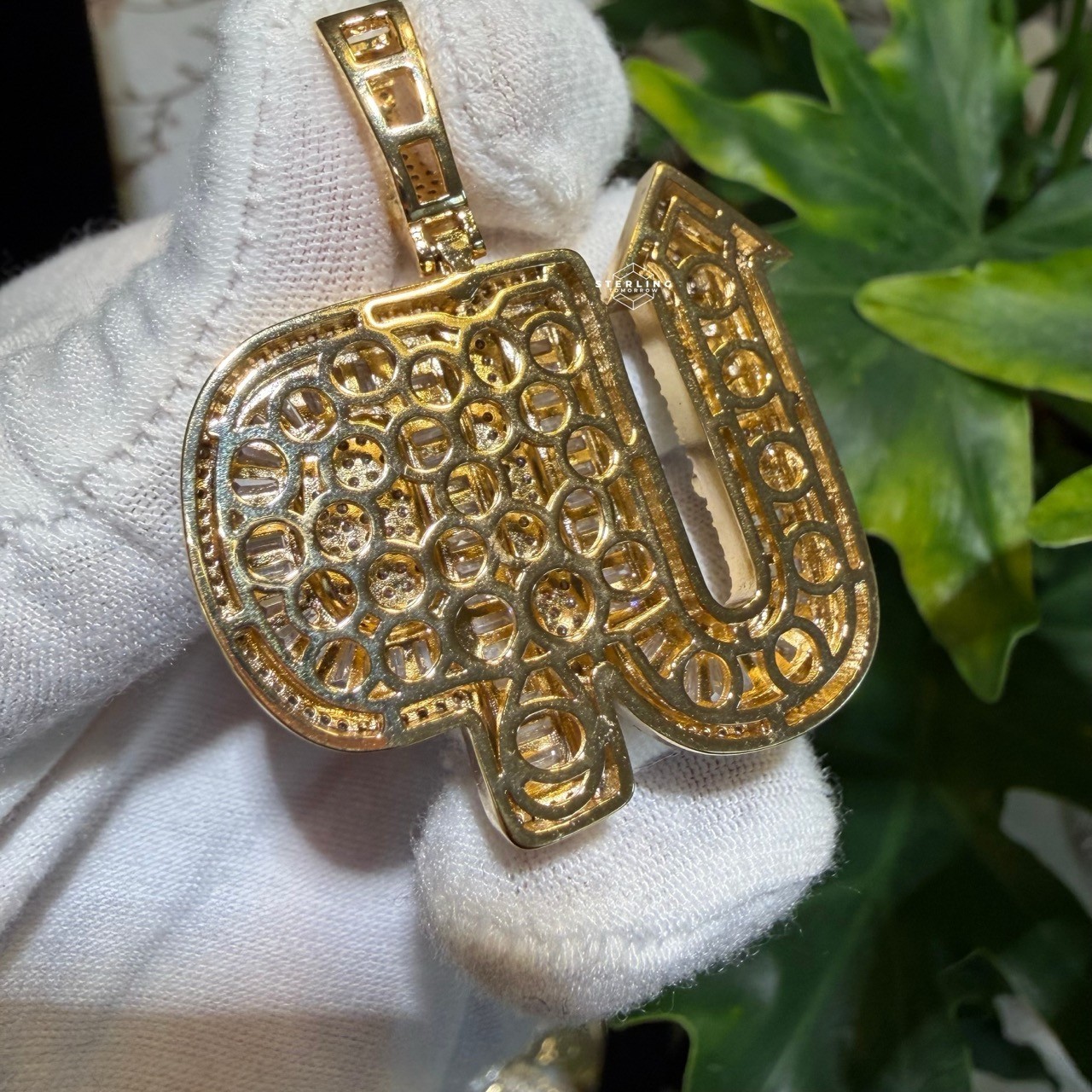 14k Gold Plated STAY UP Word Pendant Streetwear Bling AntiTarnish Rope Chain