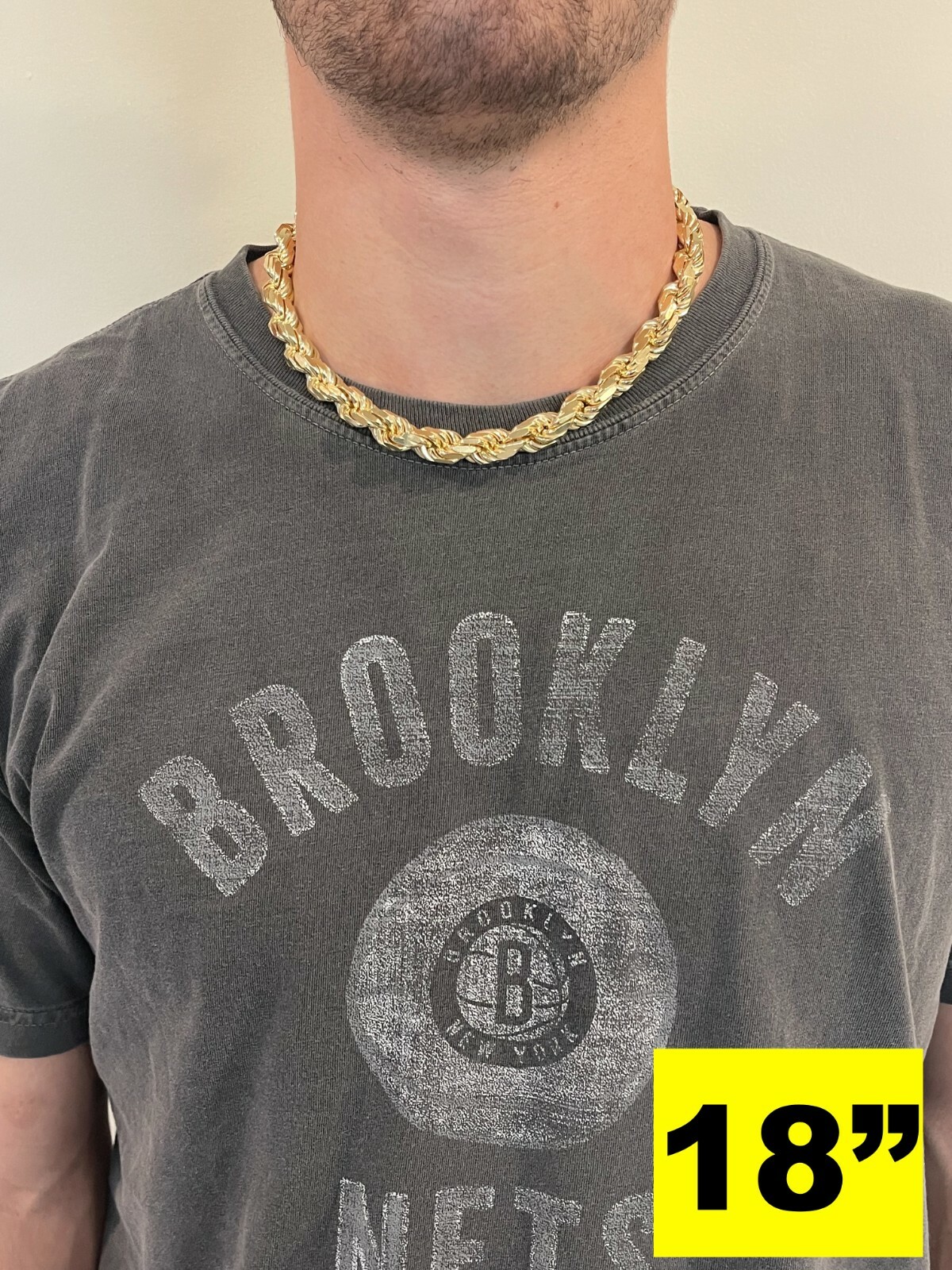 11mm Thick Mens Rope Chain 14k Gold Over Real Solid 925 Sterling Silver Necklace