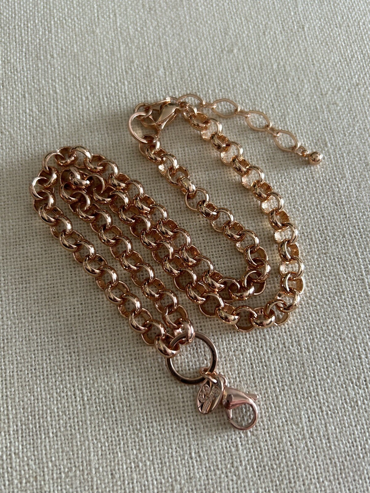 Authentic Origami Owl 18-20” Rose Gold Thick Rolo Chain “New”