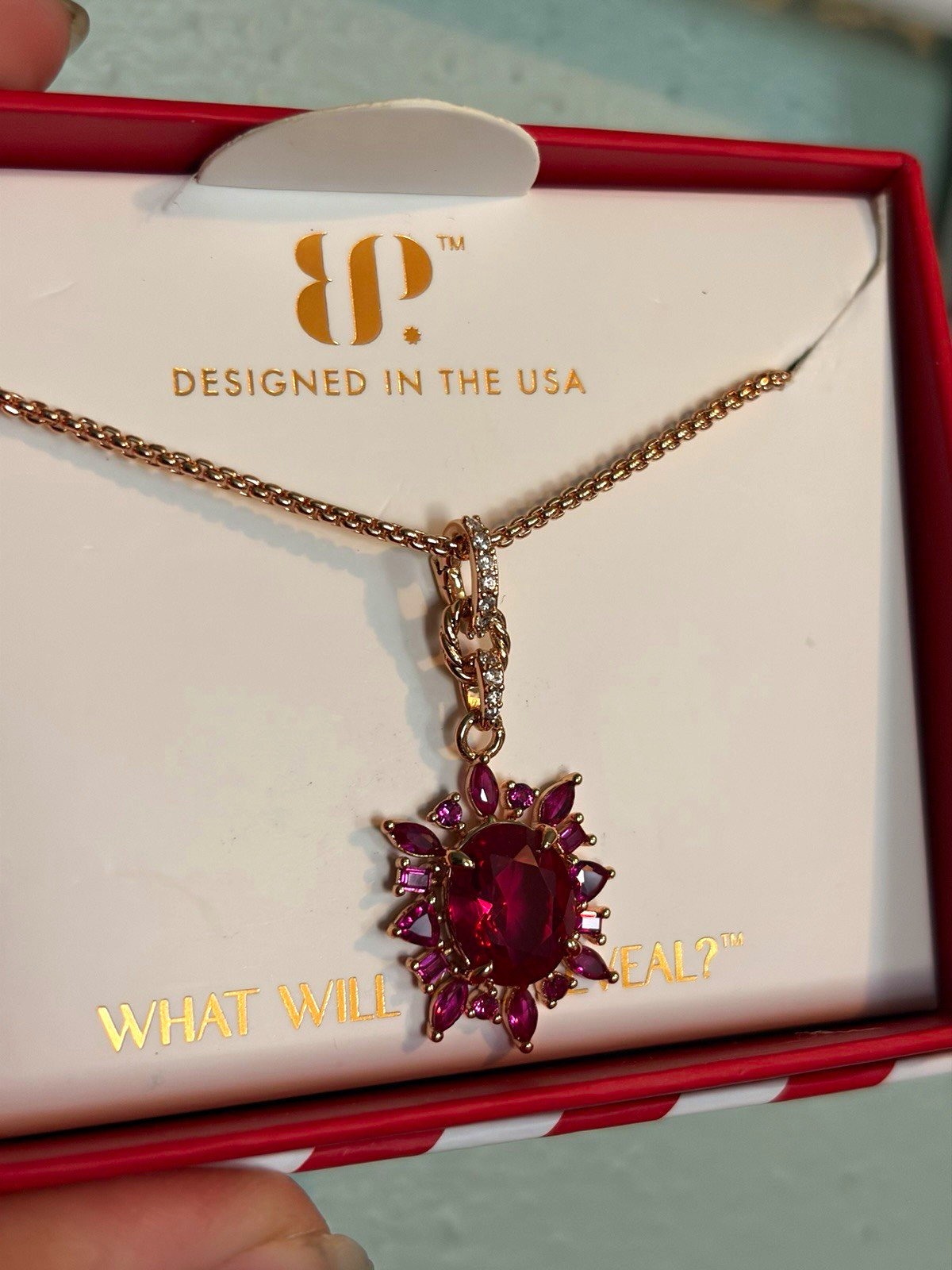BP July 2025 Birthday “The Fiona Necklace NK50282 on Rose Gold Plating