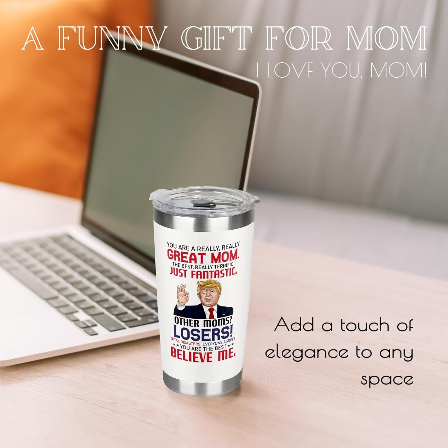Mom Gift 20oz Stainless Steel Tumbler Birthday Christmas Valentines Day Cup Set