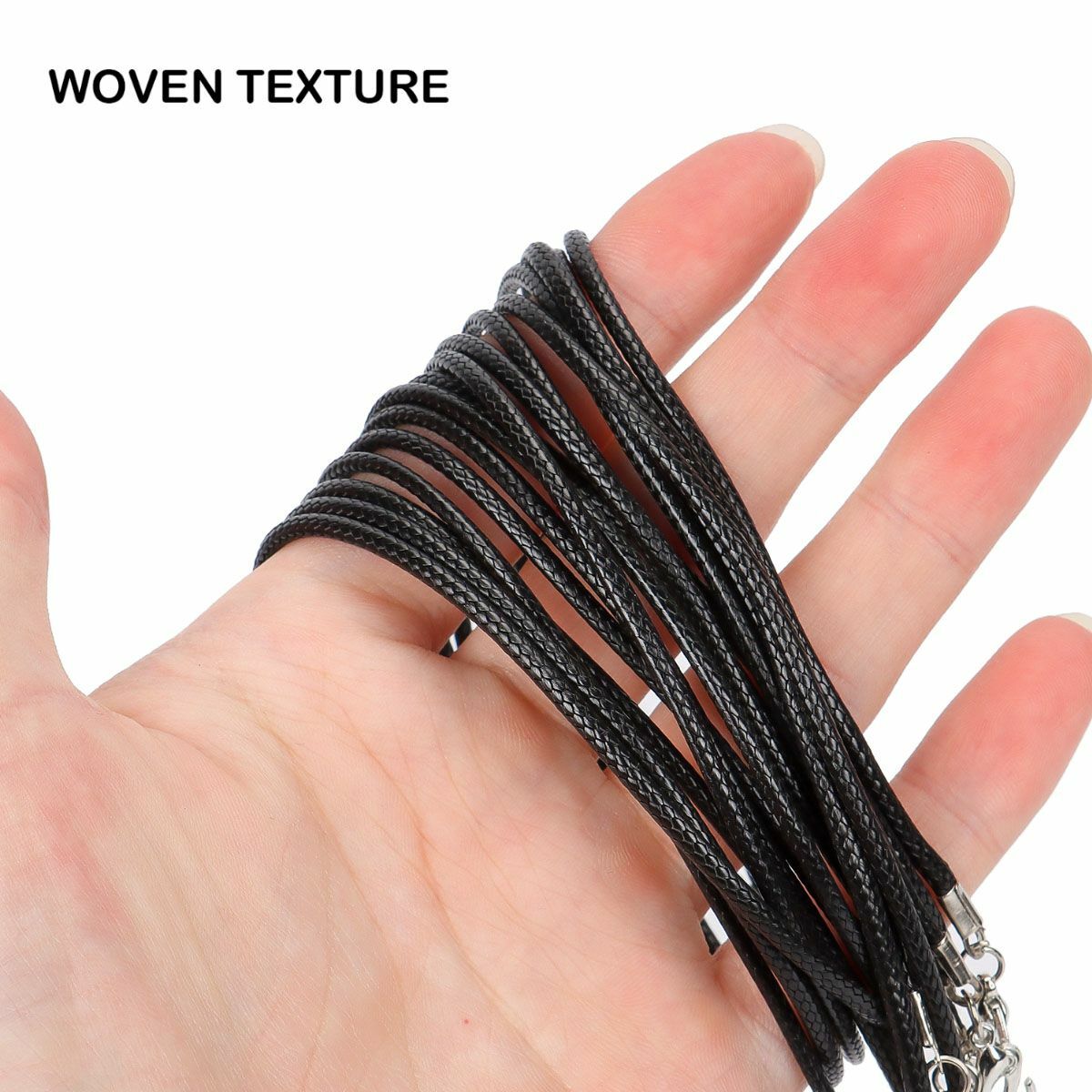 Round Leather Cord Braided Rope Chain Lobster Clasp Necklace Jewelry Making USA