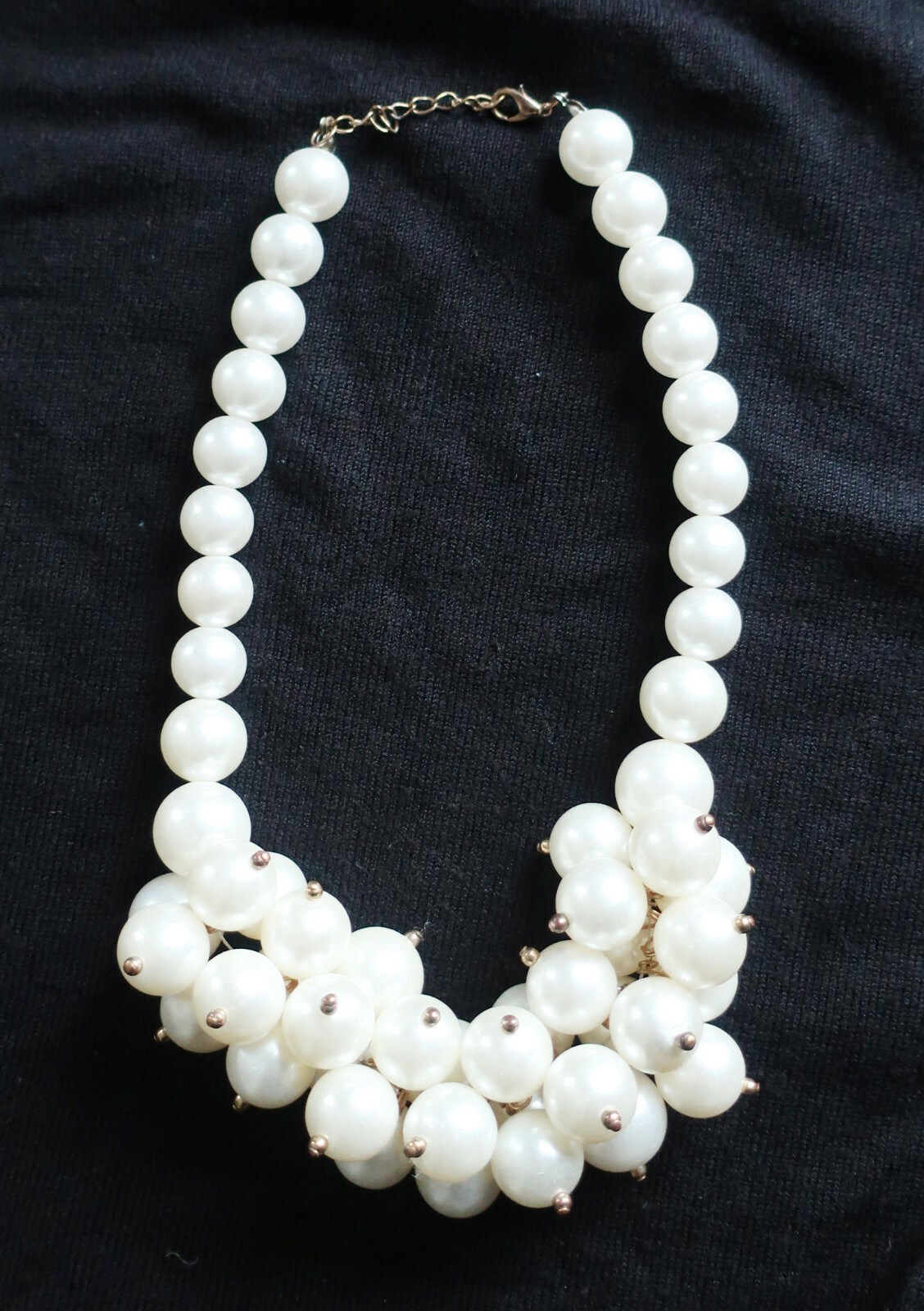 Chunky ARTIFICIAL PEARL Statement Necklace, 46 cm / 18″ long New