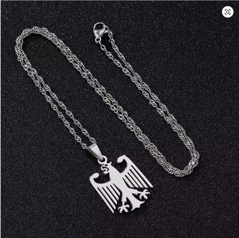 Bundesrepublik Deutschland German Eagle Necklace stainless steel biker jewelry