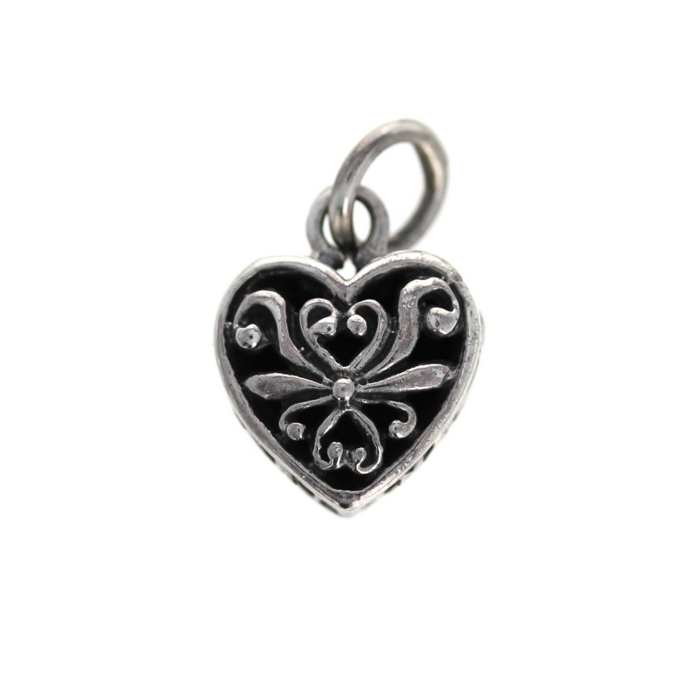 Heart Necklace, 925 Sterling Silver Necklace, Black Medium Onyx Heart, N5001X