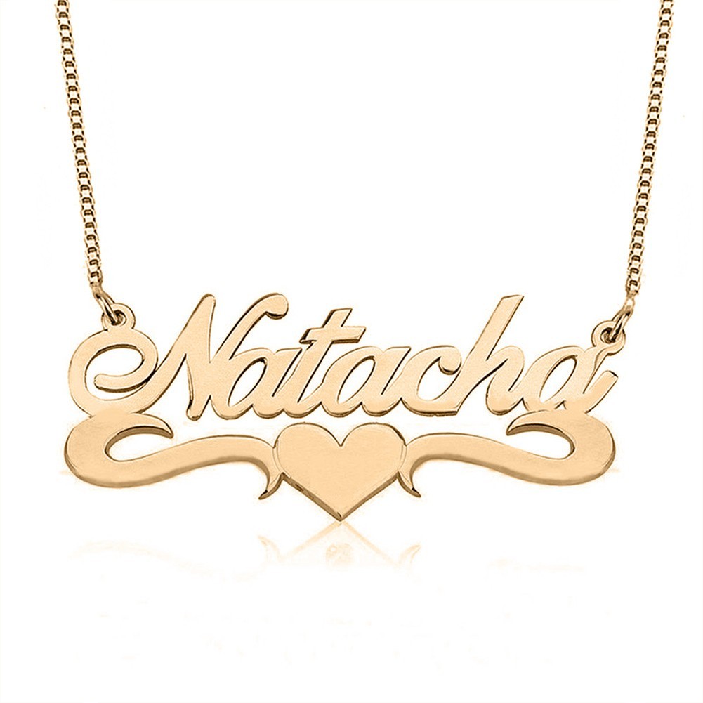 Personalized Name Heart Pendant Necklace for Women Custom Made with Any Names