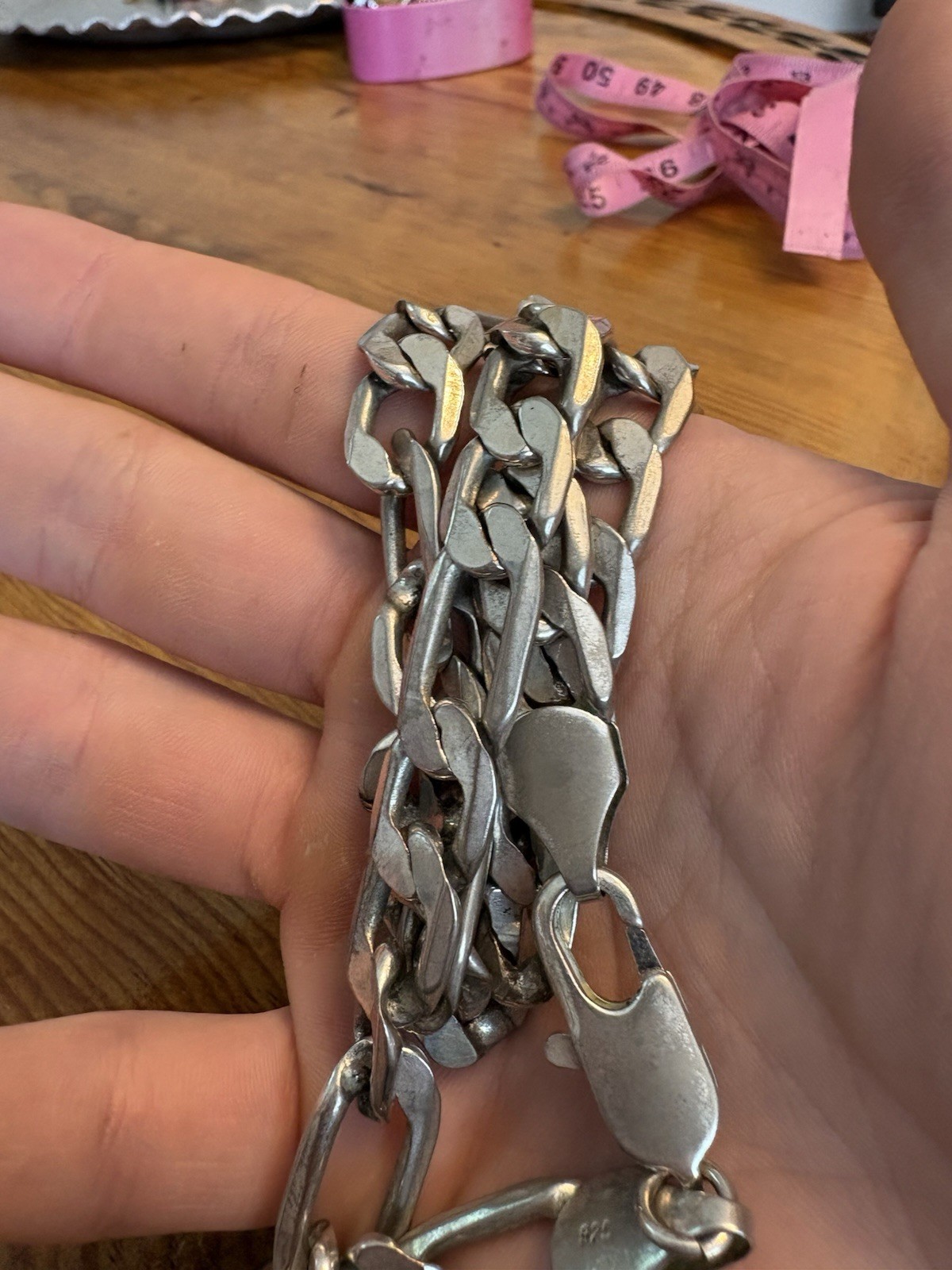 Figaro 925 Sterling Silver Chain 11mm 8492 Grams 24 Inches Length G2U