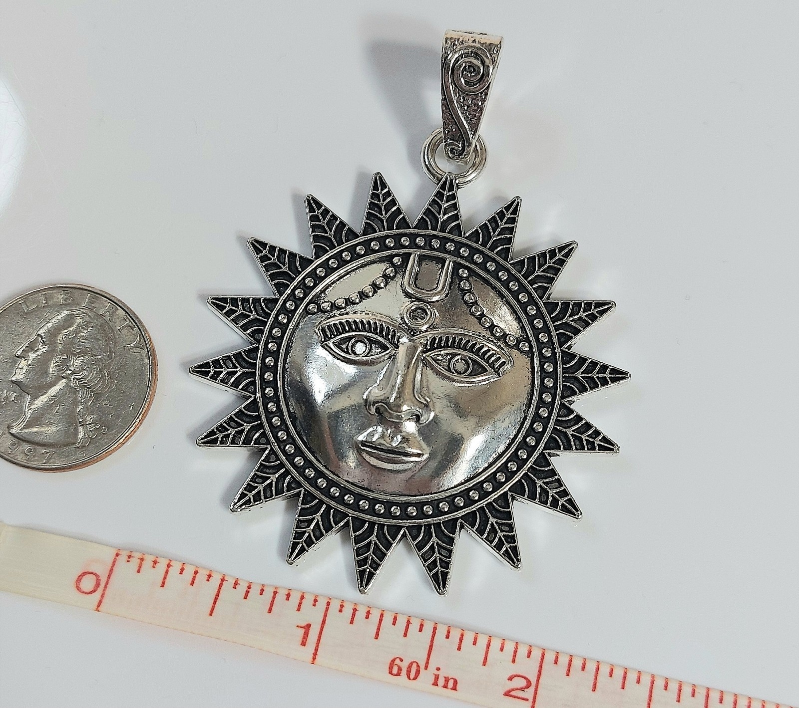 Sun Face Necklace Pendant – Womens Jewelry