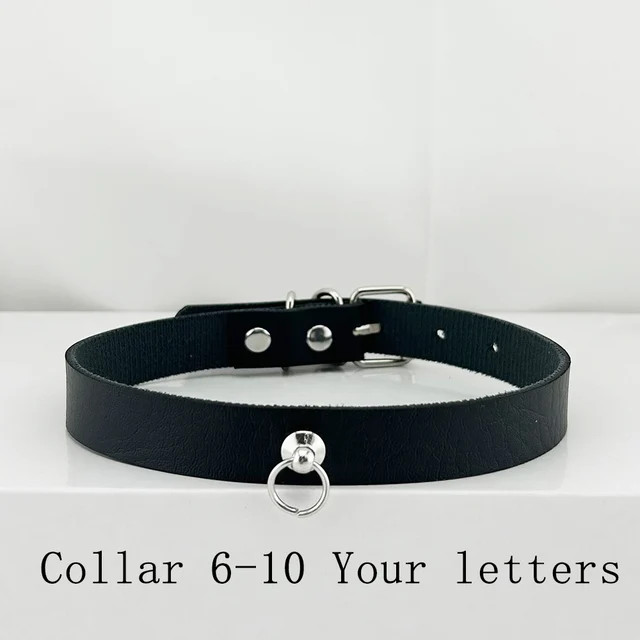 Collar BDSM Gift Pu Leather Custom Choker Necklace Punk DIY Chocker Party L7