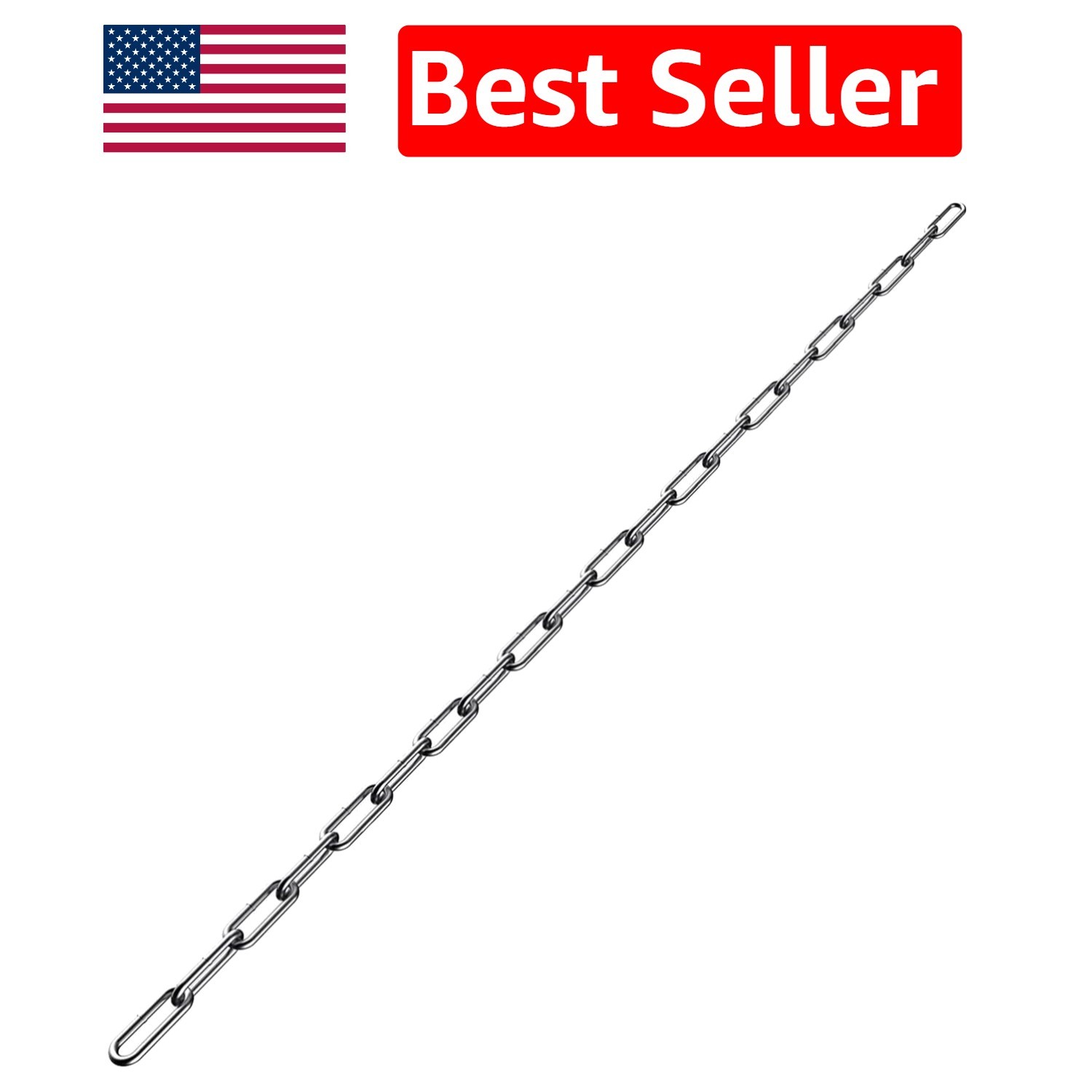 6.5ft Rust-Resistant Stainless Steel Chain – 5/64in Light-Duty Hanging Solution