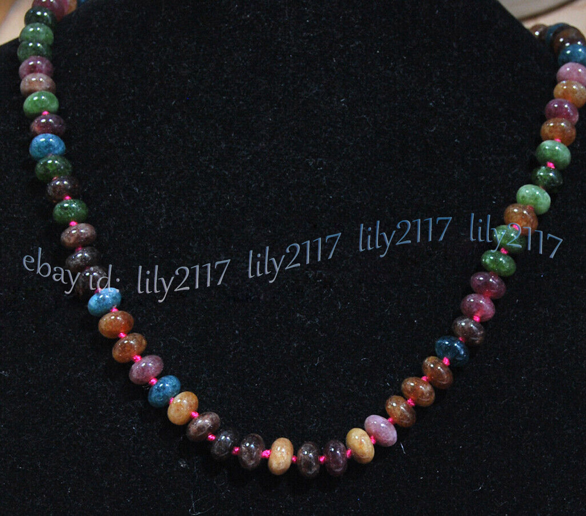 Natural Colorful Tourmaline Rondelle Gemstone Beads Necklace 14-48” 4x6mm 5x8mm