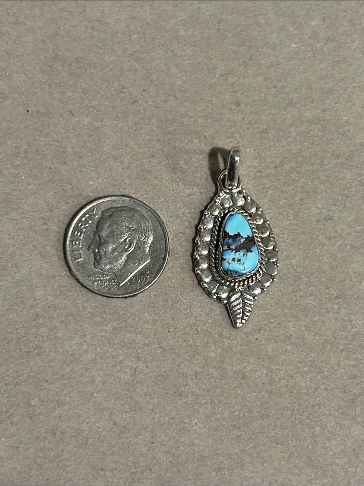 Turquoise Pendant in Sterling Silver