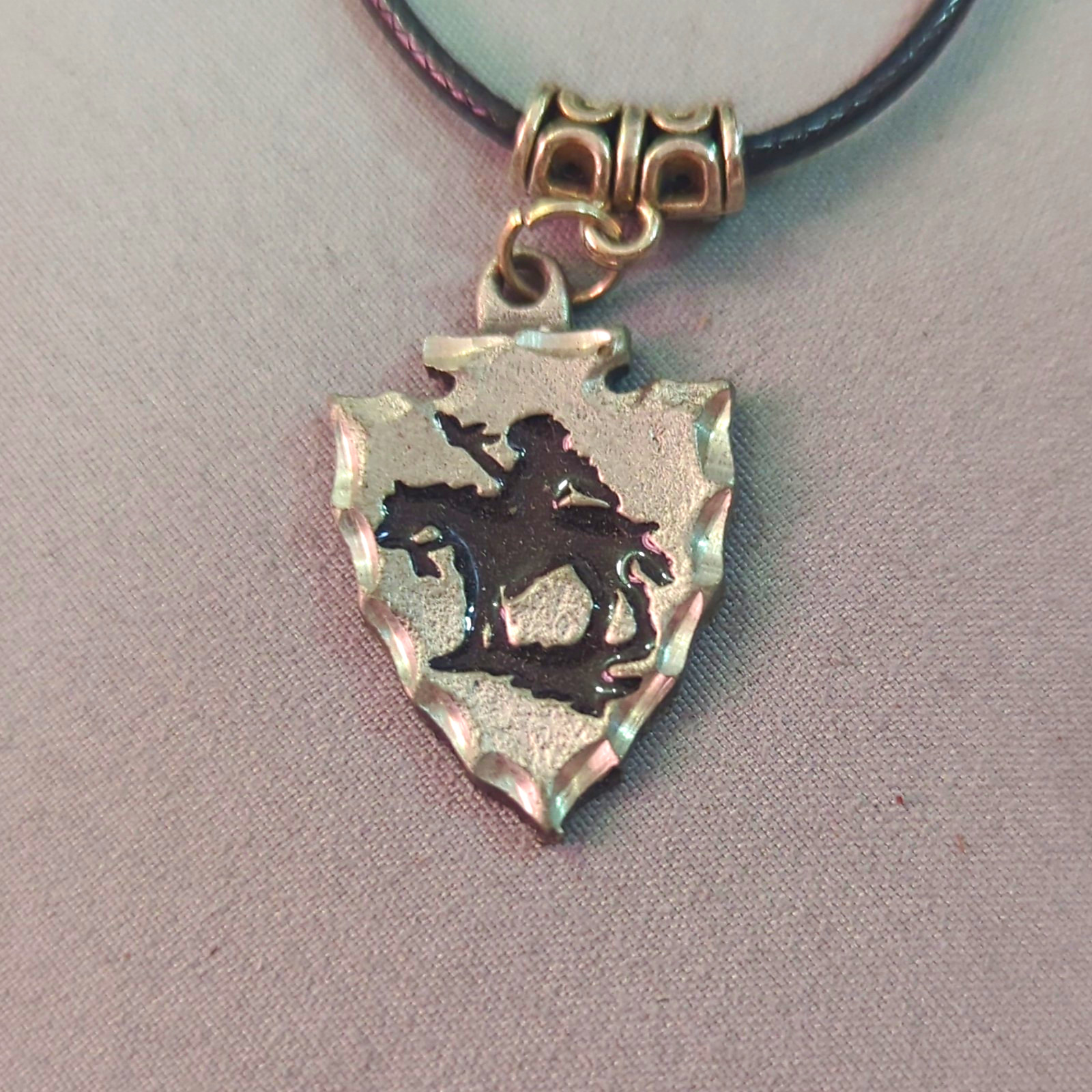 Cowboy Arrowhead Pendant Cord Necklace