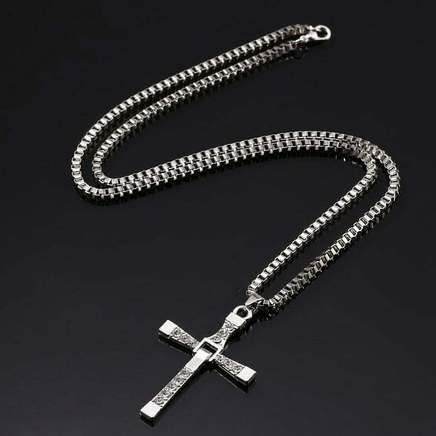 Fast and Furious Movie Dominic Toretto’s Cross CZ Necklace (Pendant + Chain)