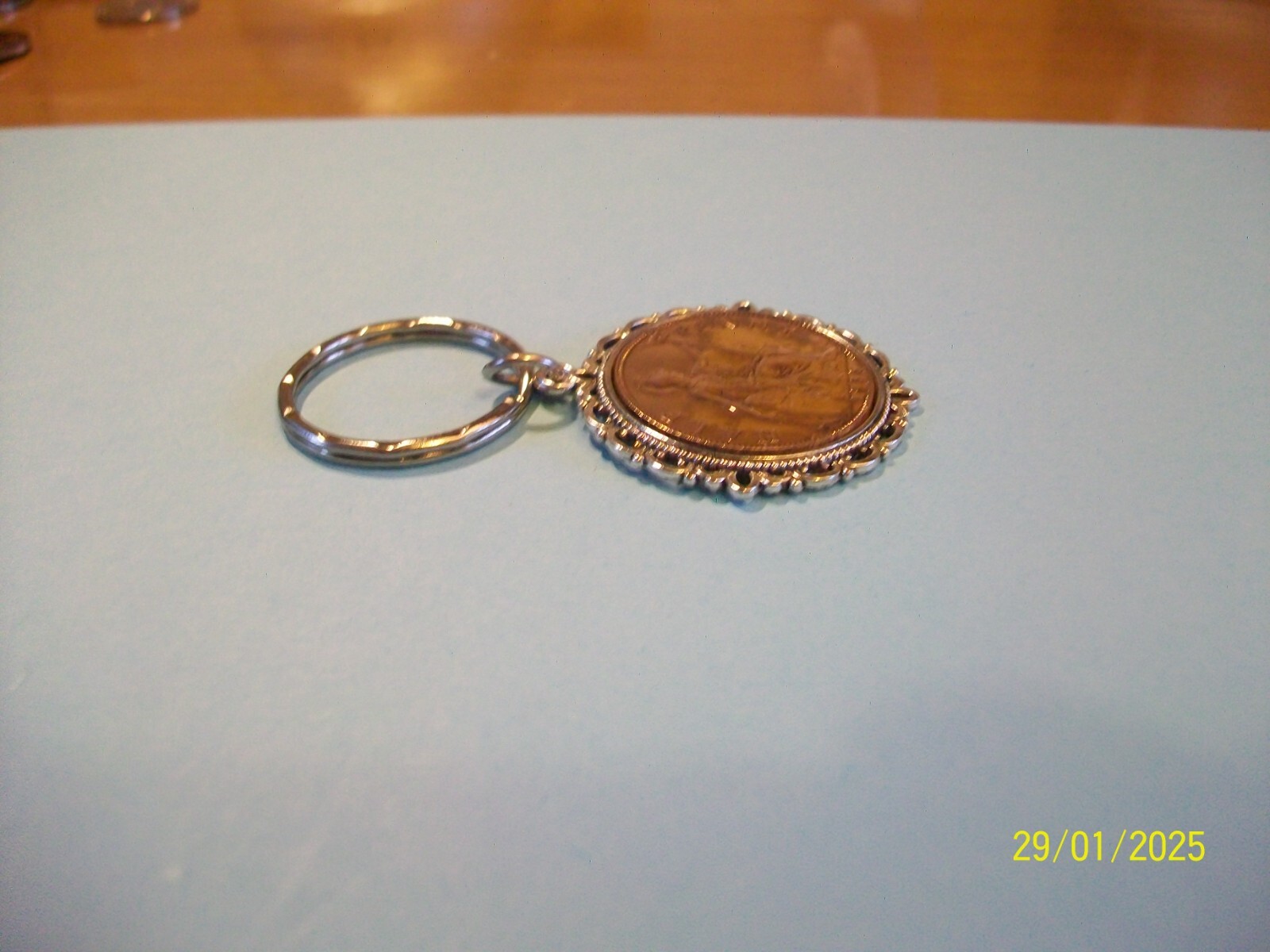 HALF PENNY – BRITANNIA – LIMITED EDITION – SILVER CASED KEY RING – 1917 to 1936