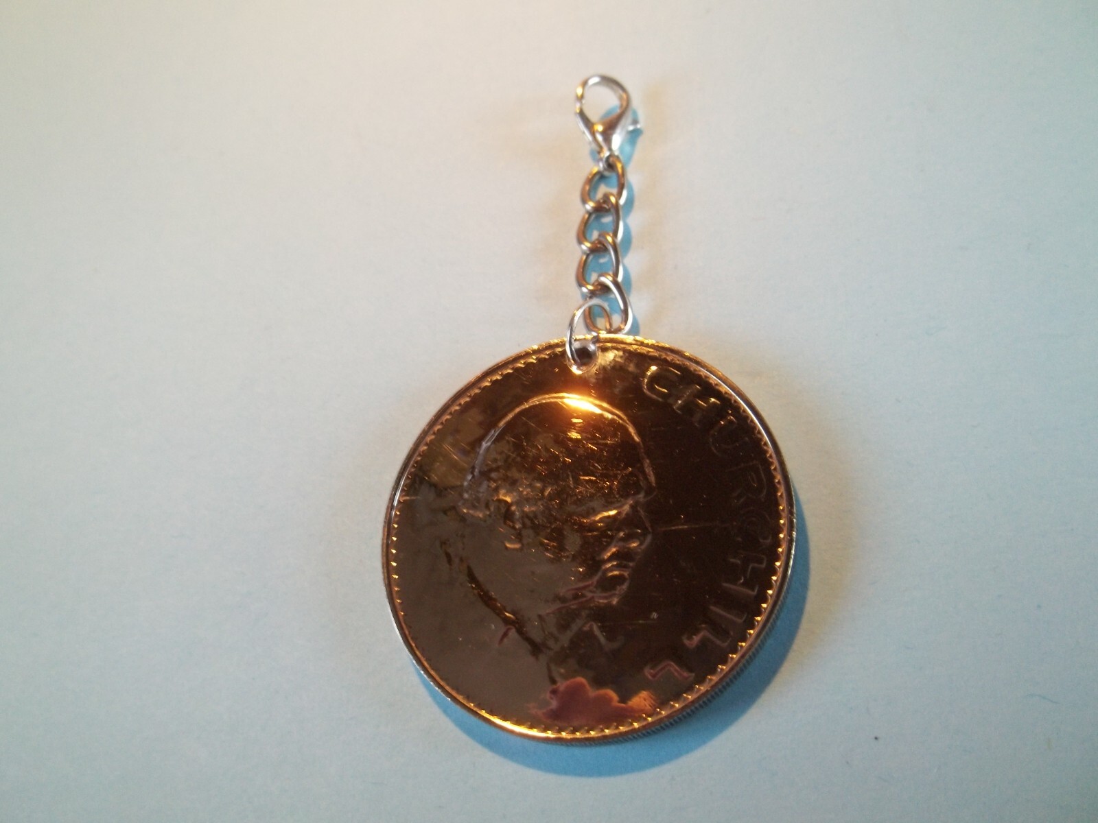 CROWN COIN – SIR WINSTON CHURCHILL – HIGHLY POLISHED PENDANT / CHARM – 1965