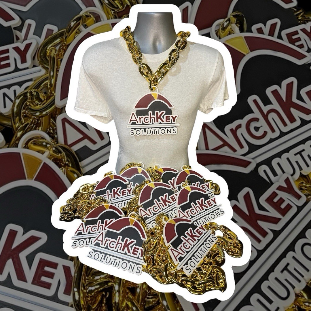 Custom Sports Team Fan Chain School Logo Necklace Pendant MVP Oversized Turnover