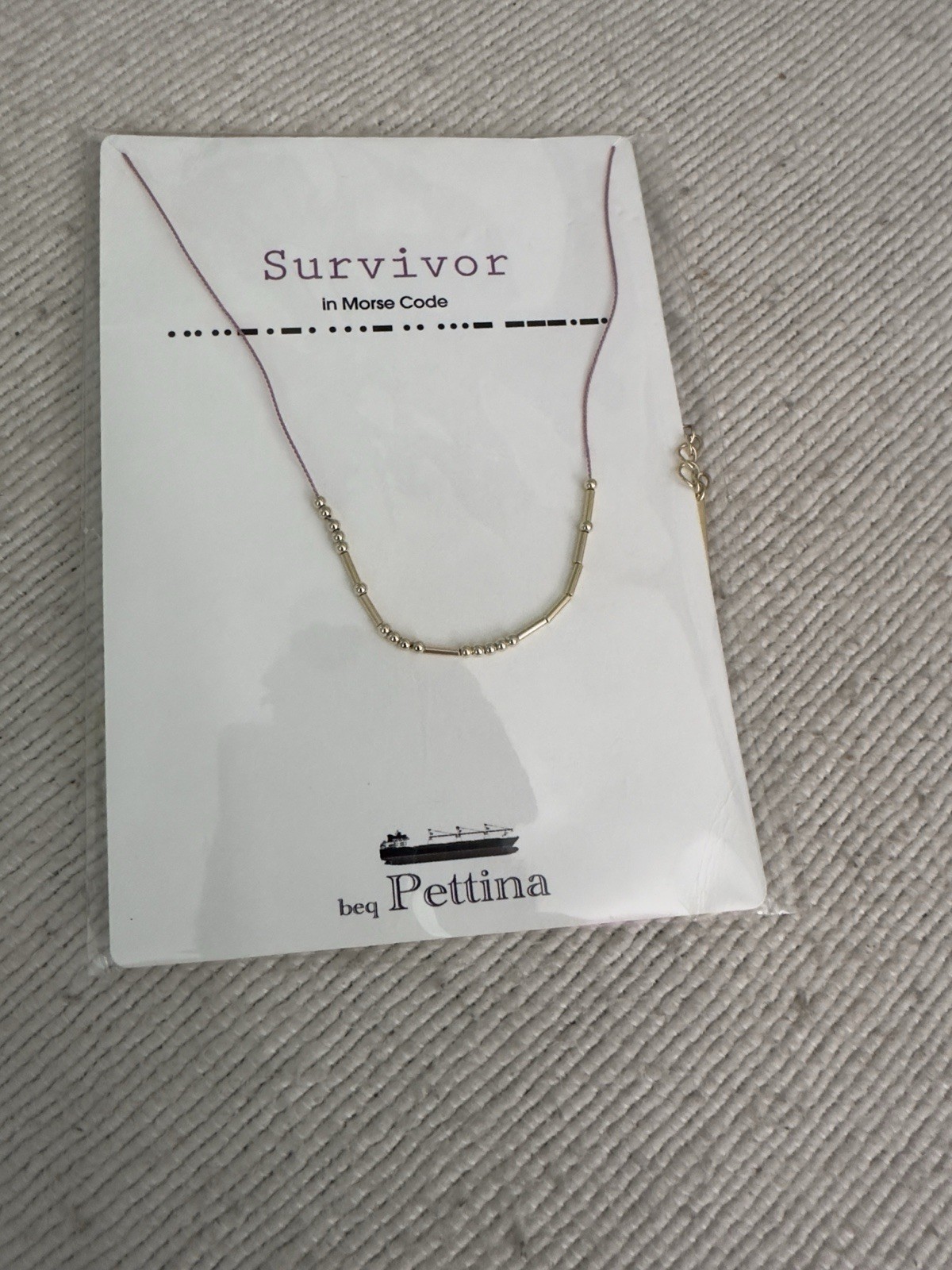 Necklace Survivor In Morse Code By beq Pettina