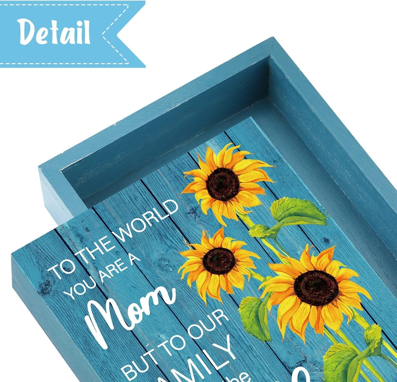 Classic Wooden Mom Sign with Sunflowers – Perfect for Mother’s Day Gift