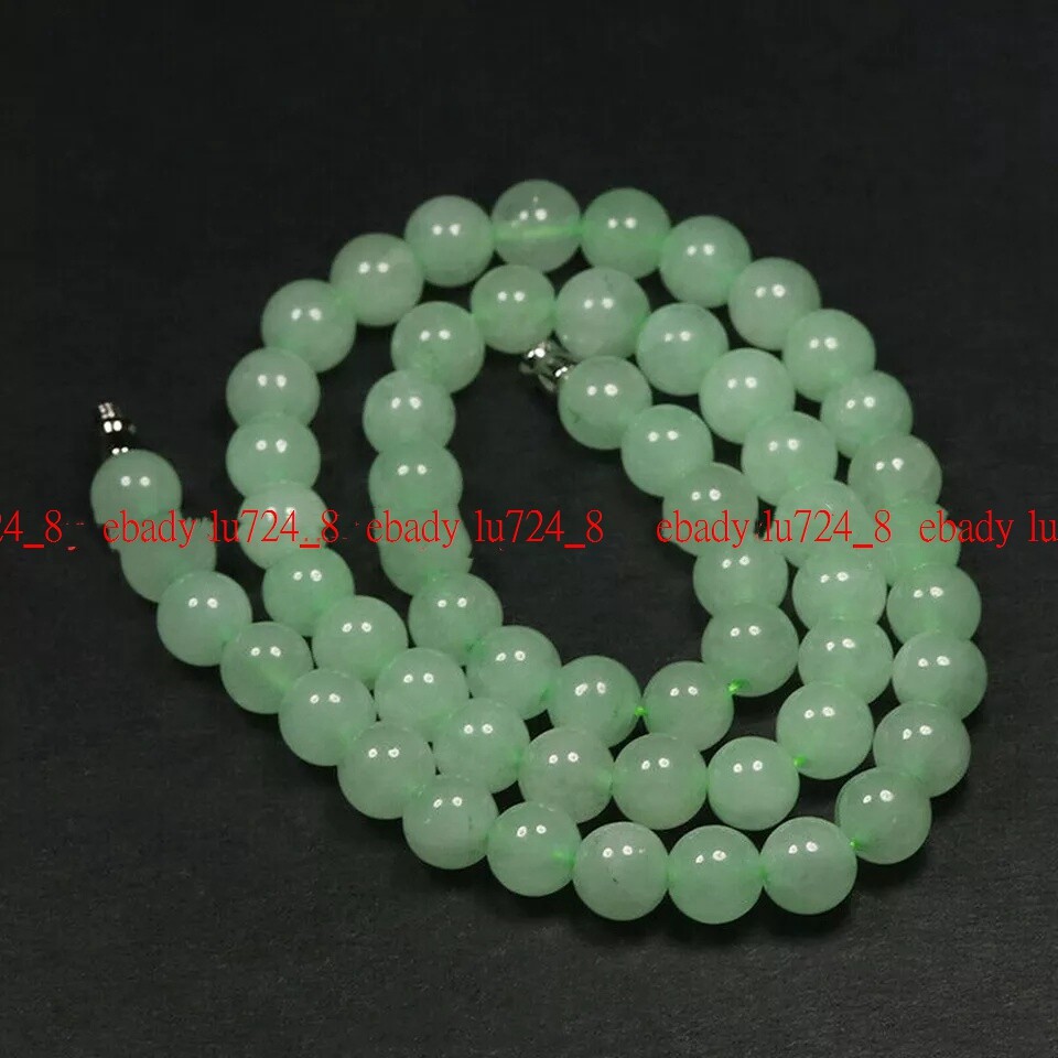 Beautiful 10mm Green Aventurine Jade Round Gemstone Beads Necklace 16-36”