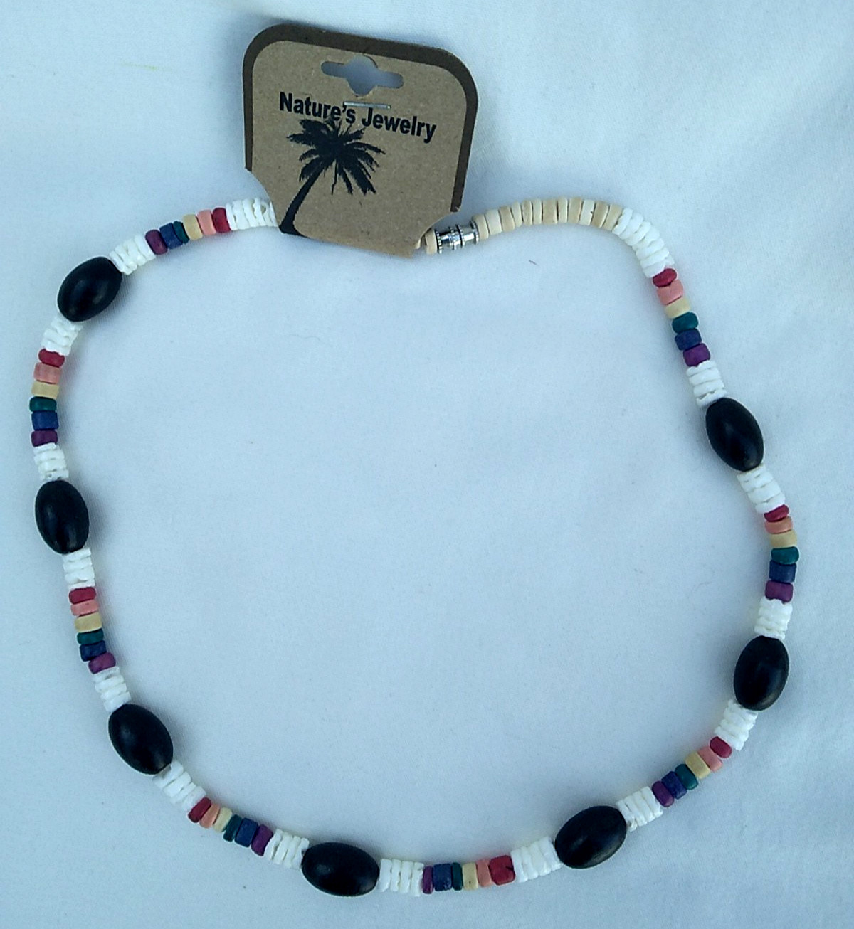 Rasta Ethnic Tribal Surfer Reggae Heishi Necklace 18″ Teen Men USA Seller New