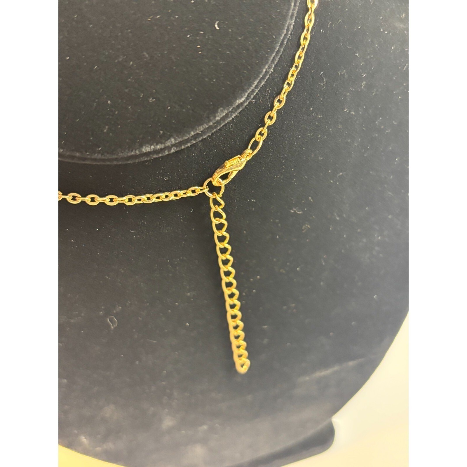 Necklace Lot Gold Tone Hoop and Bead Pendant Matching Chain Dangle Earrings