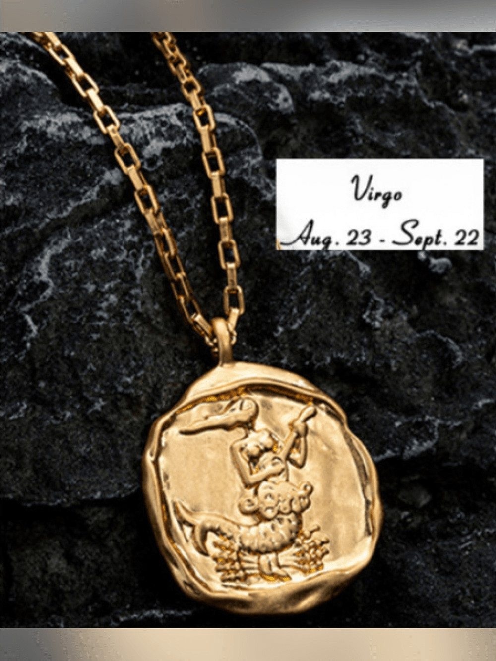 Virgo Gold Zodiac Pendant Necklace – Women Jewelry Necklaces