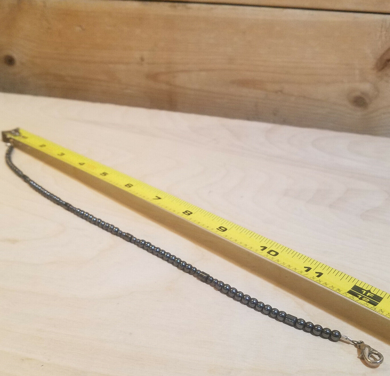 Hematite Choker Necklace Black Fashion Costume Punk Jewelry 6.5 in- Swanky Barn