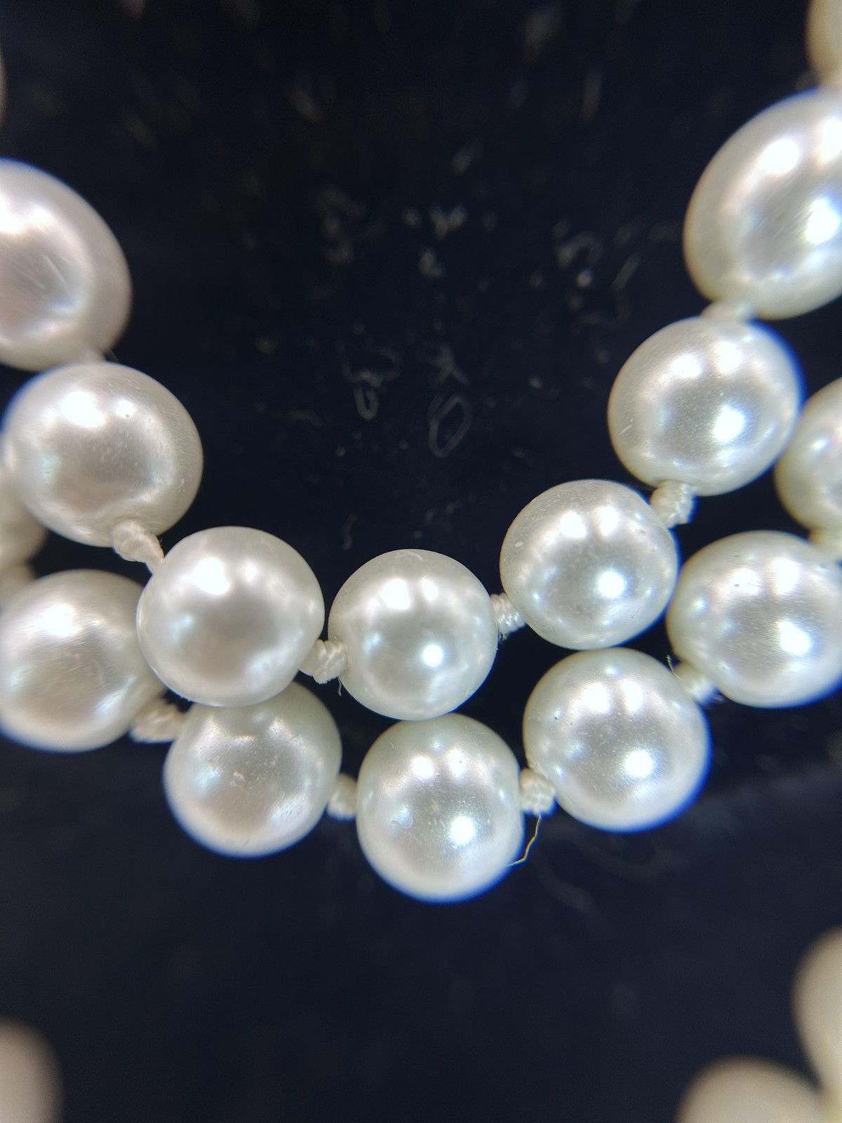 Necklace White Imitation Pearl Beaded Endless Strand Classic Layering Womens