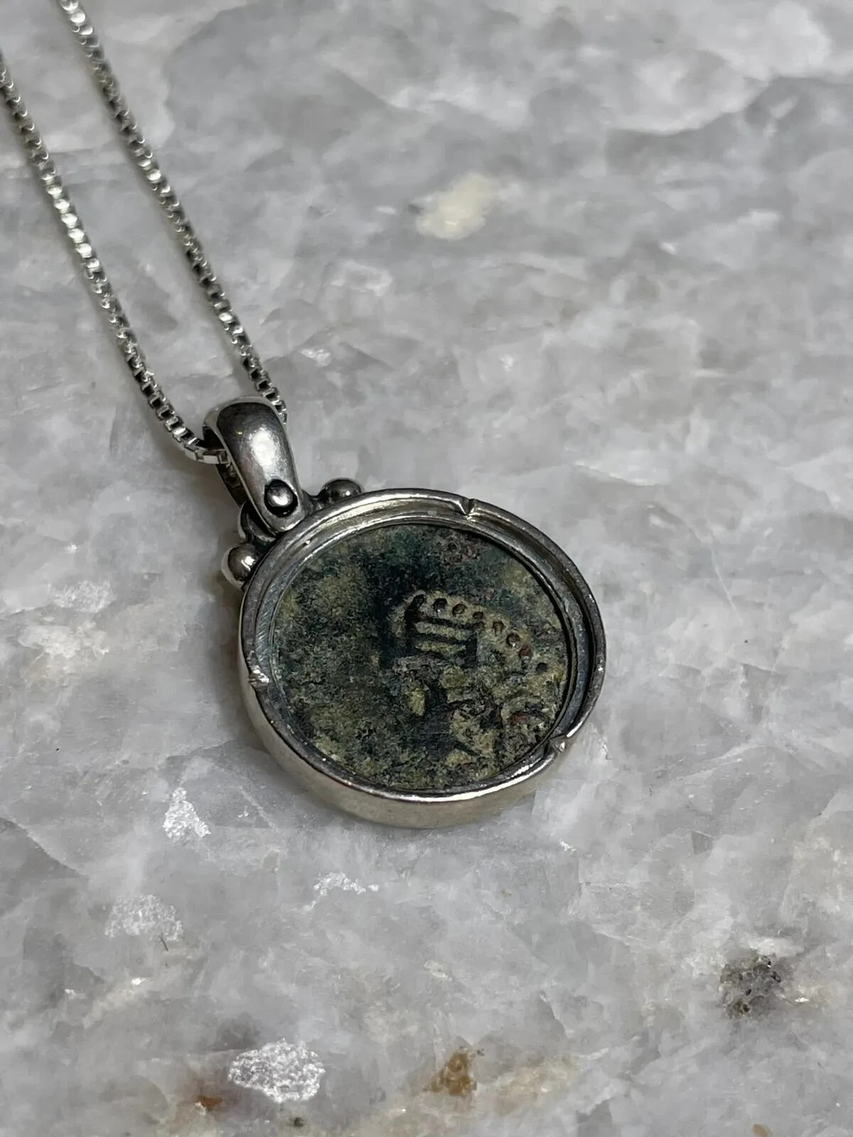 Authentic Masada Coin Necklace, Handmade Jewelry, men pendant, 925 Silver