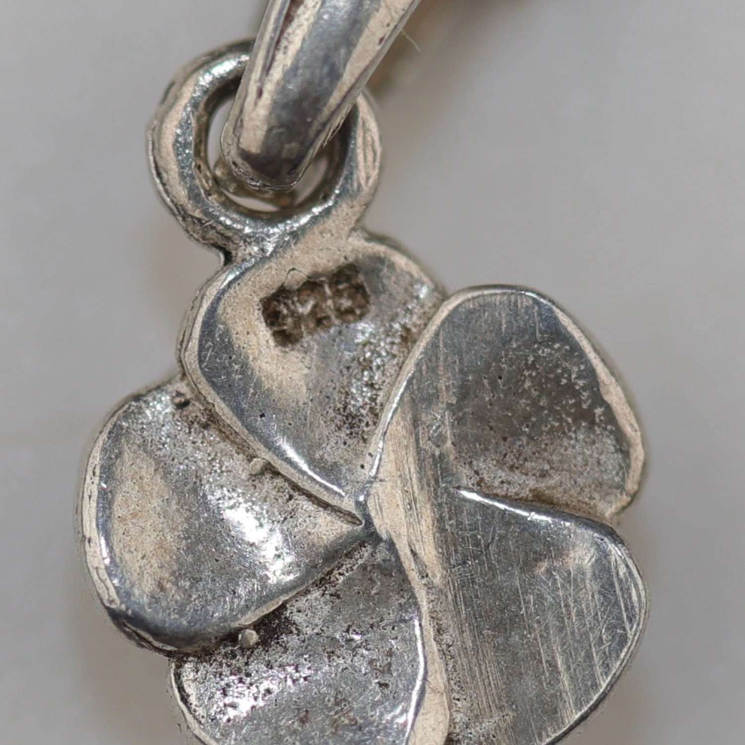 Vintage Sterling Silver Rose Flower Pendant Necklace 925 Italy 18 Inch KA 1772