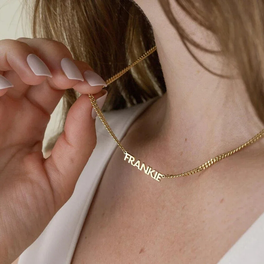 5mm Cuban Stainless Stee Chain Personalized Name Necklace Customised Necklace