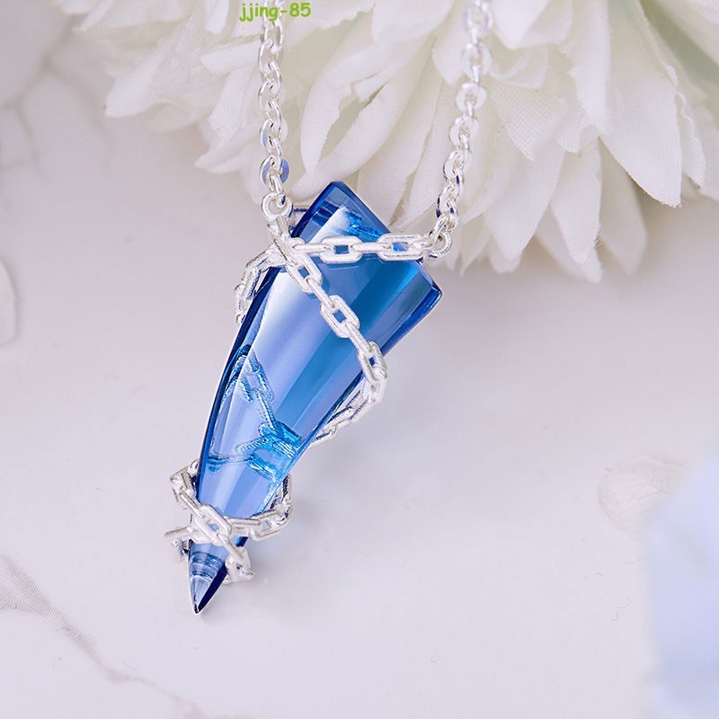 Hot Anime Rem Pendant Azure Horn Necklace Gifts Cosplay Comicon Costume Party