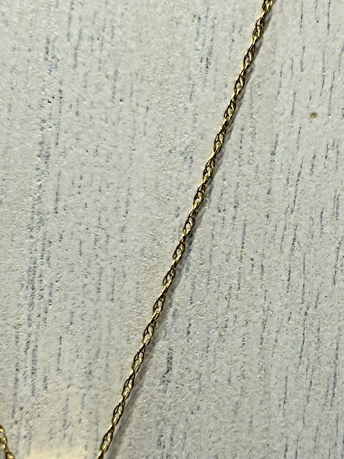 14K Gold CZ Square Solitaire .5 Ct Pendant Necklace 16in Chain 1.4g
