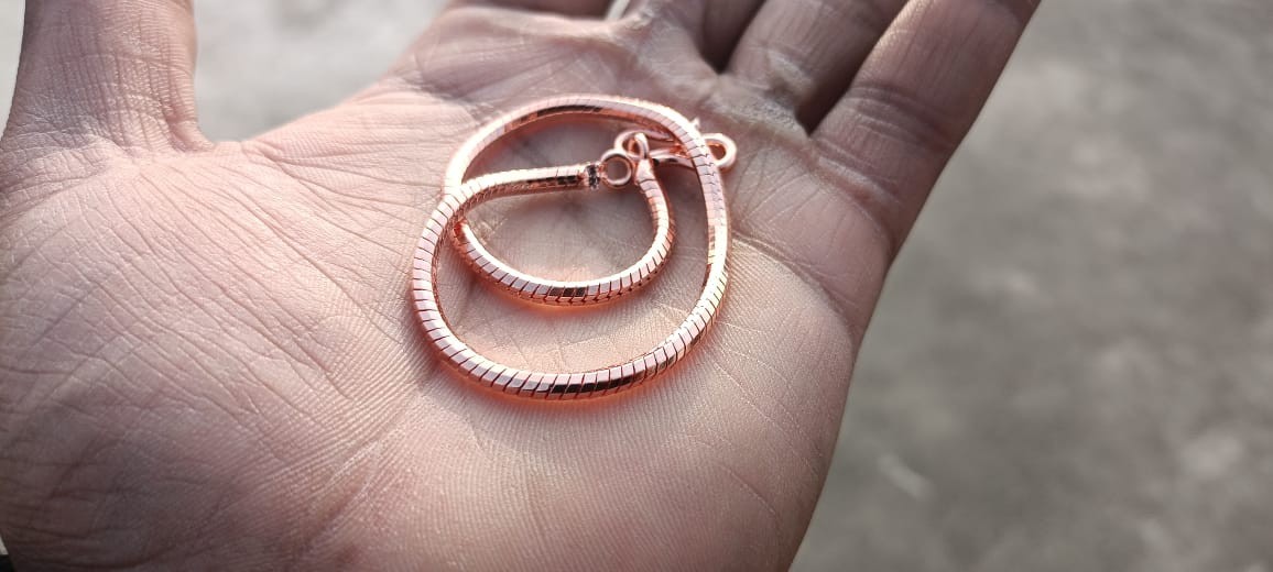Heavy Snake Chain Link Pure Copper Bracelet 5MM Arthritis Pain Relief Bracelet,