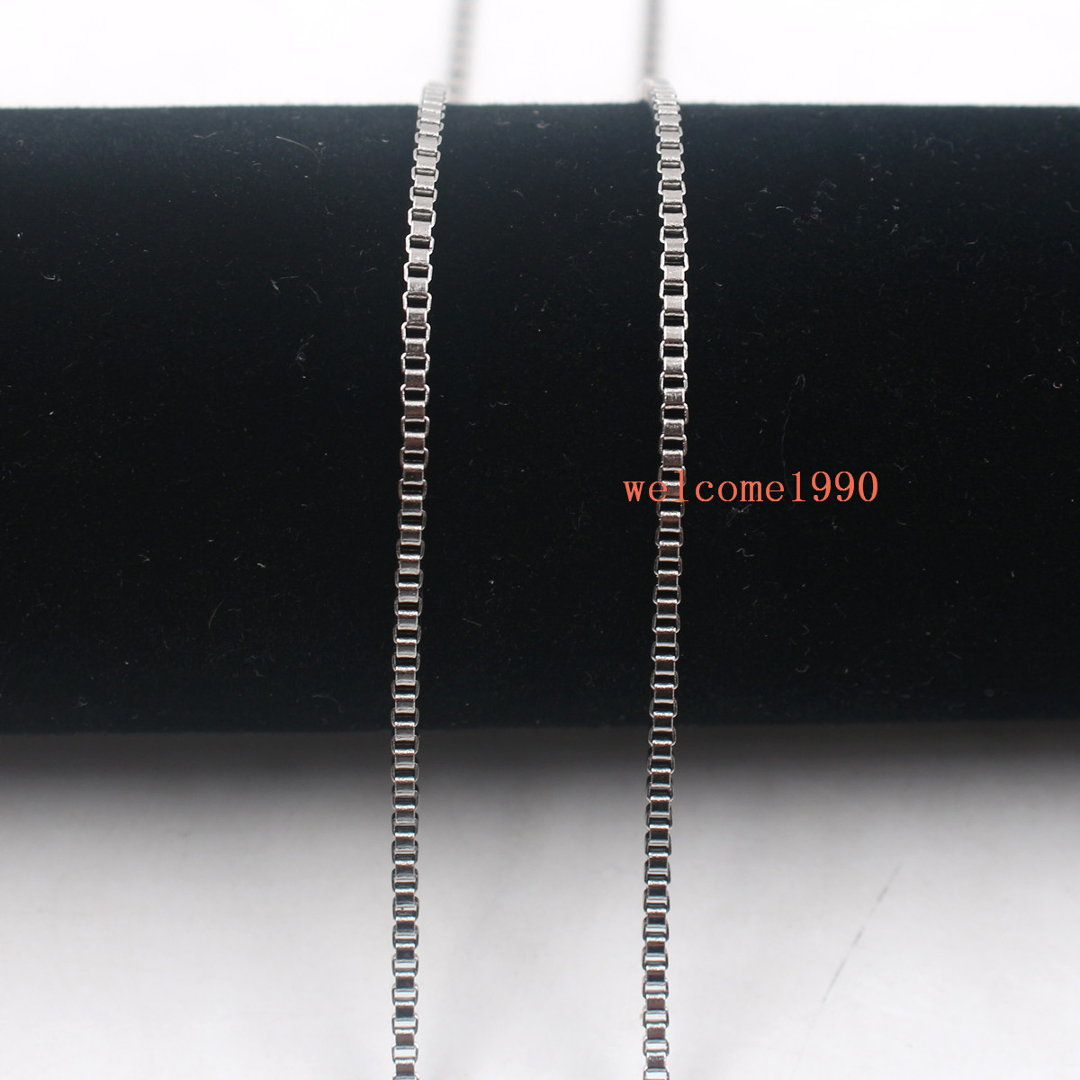 A dozen（12pcs) Box Link Chain Stainless steel Necklace Silver 18”-32” in bulk