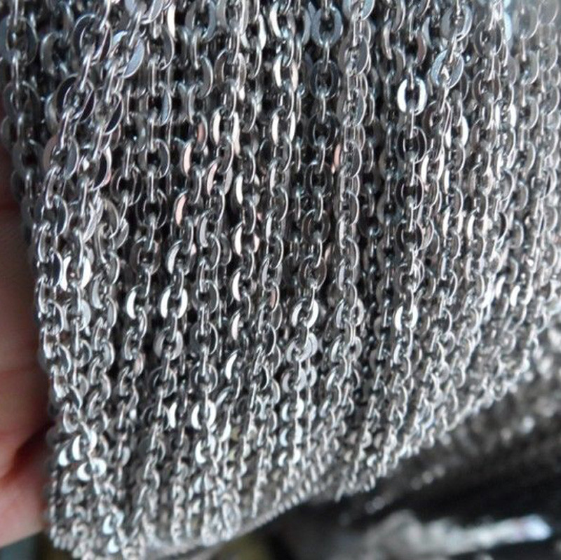 5-100pcs Wholesale Stainless Steel Silver Oval Cross Chain Necklace 16in-40in
