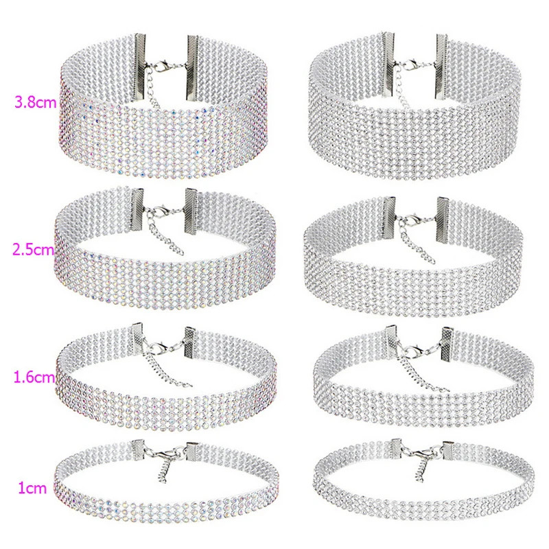 Punk Hip Hop Rhinestone Choker Necklace Women’s Style Collar Jewelry Gift