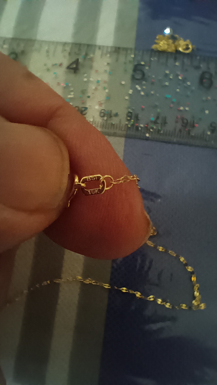10K Yellow Gold Rope Chain Necklace 16 In Lobster Clasp Signed No Stone