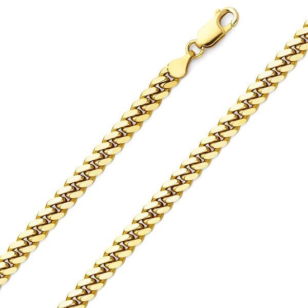 x2 18K Gold over 316L Stainless Steel 5mm Cuban Link Curb Chain Necklaces 18/24