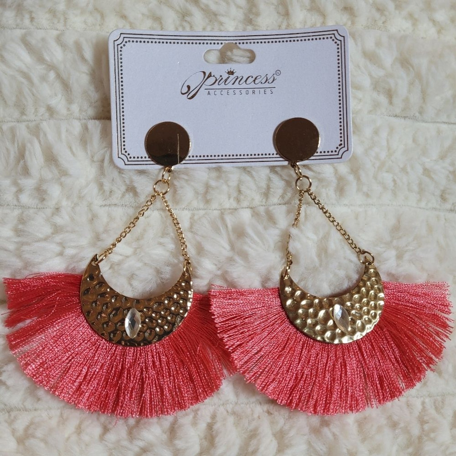 Gold and Pink Earrings