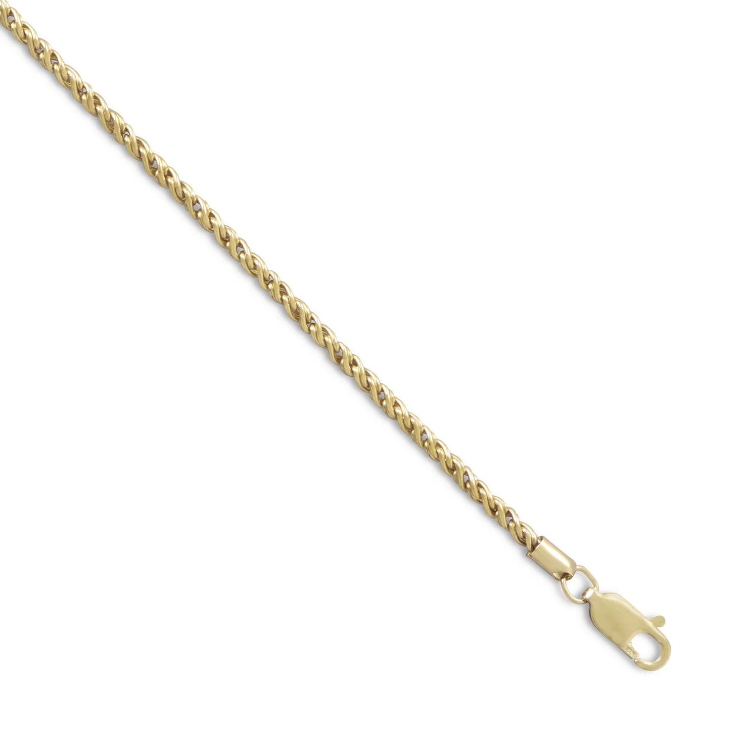 Reverse Twisted Rope Chain Necklace 14/20 Gold Filled Lobster Clasp 2.1mm