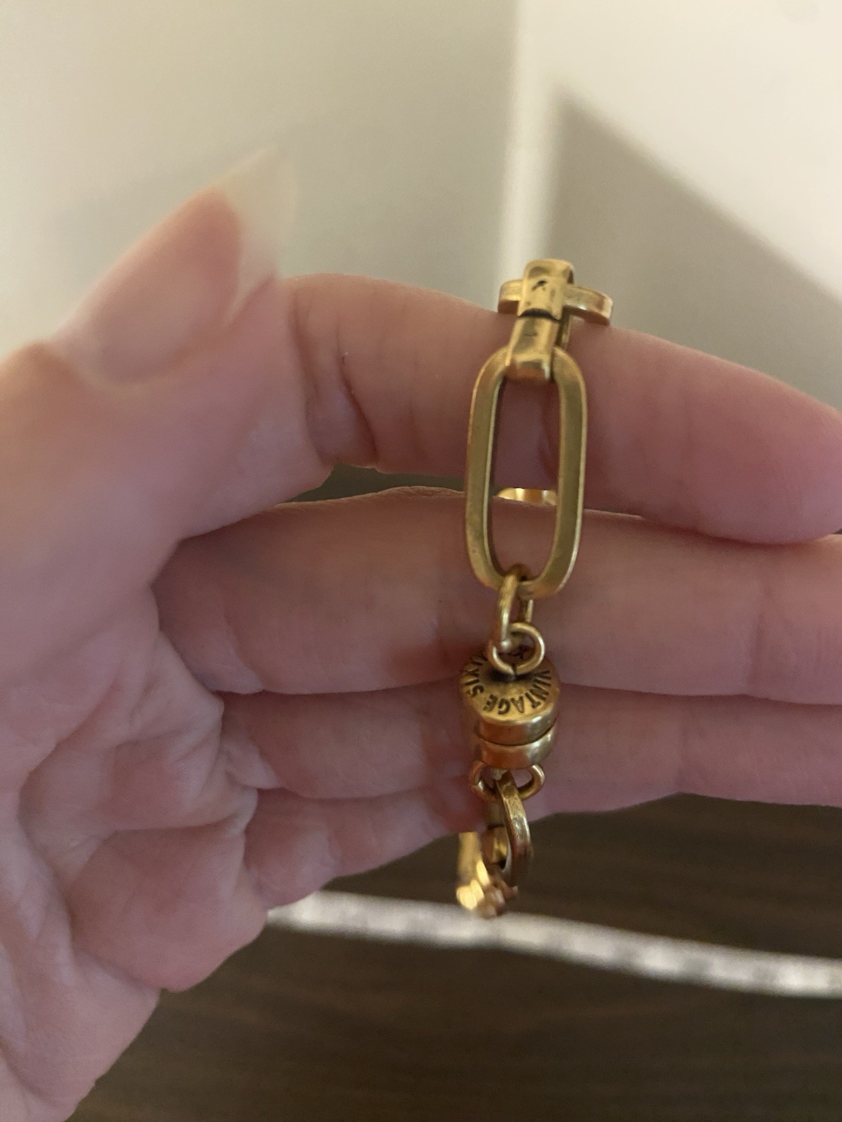 Alex&Ani Vintage Sixty Six Gold Tone Link Chain Necklace Toggle Metal Closure