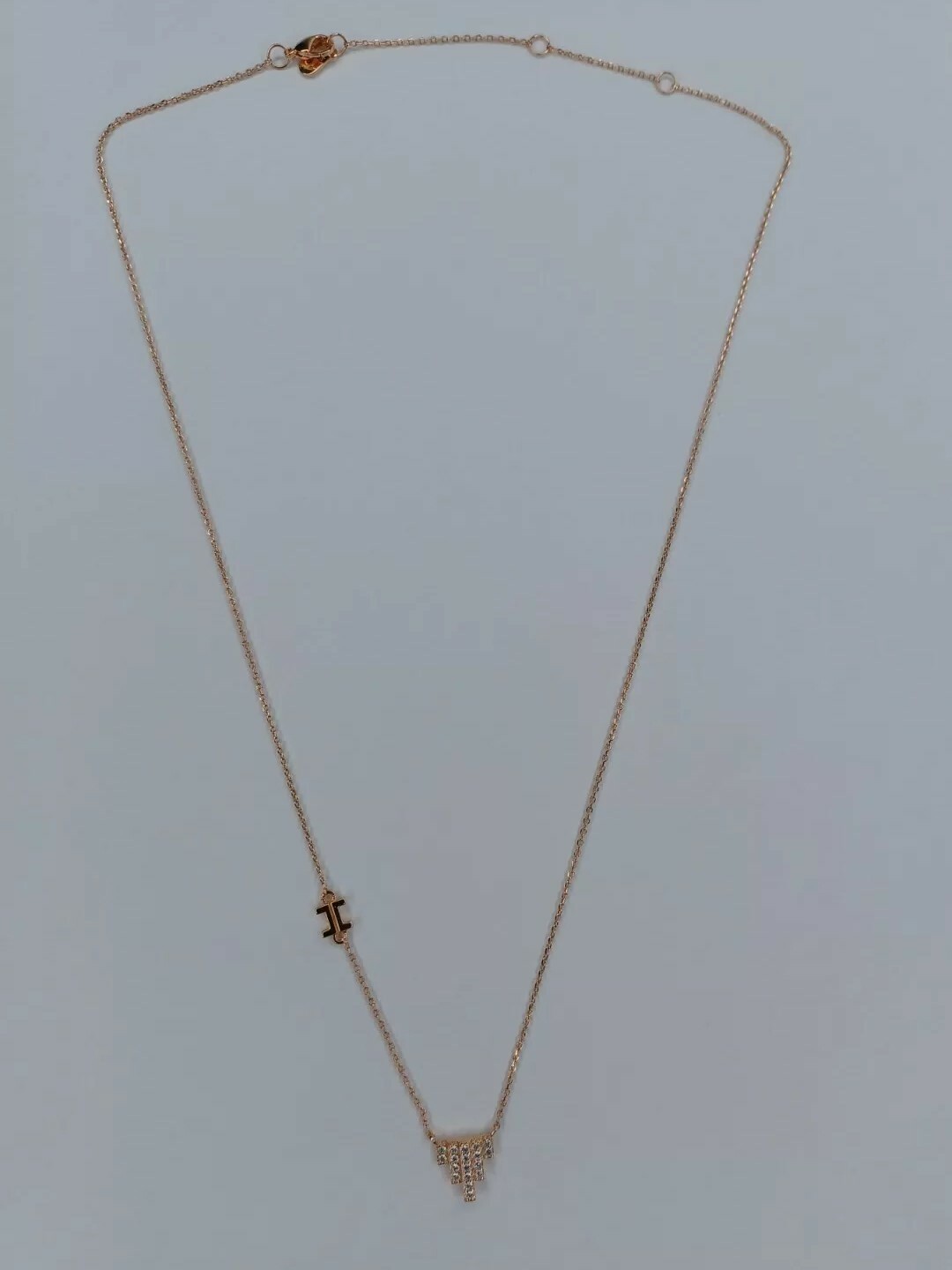 Rose Gold Tone 18 Inch Pendant Necklace