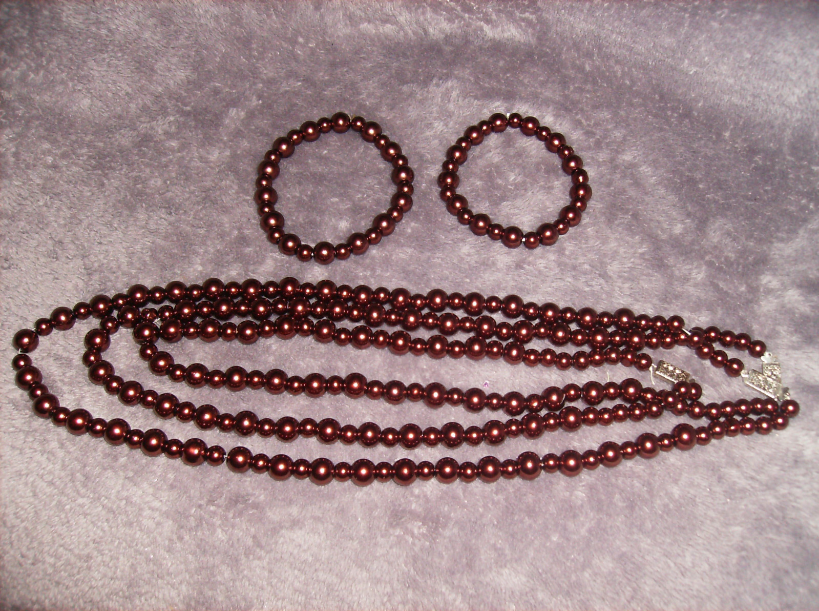 TURQUOISE BLUE BEAD 23″ NECKLACE & FREE BRACELET HANDMADE IN USA!