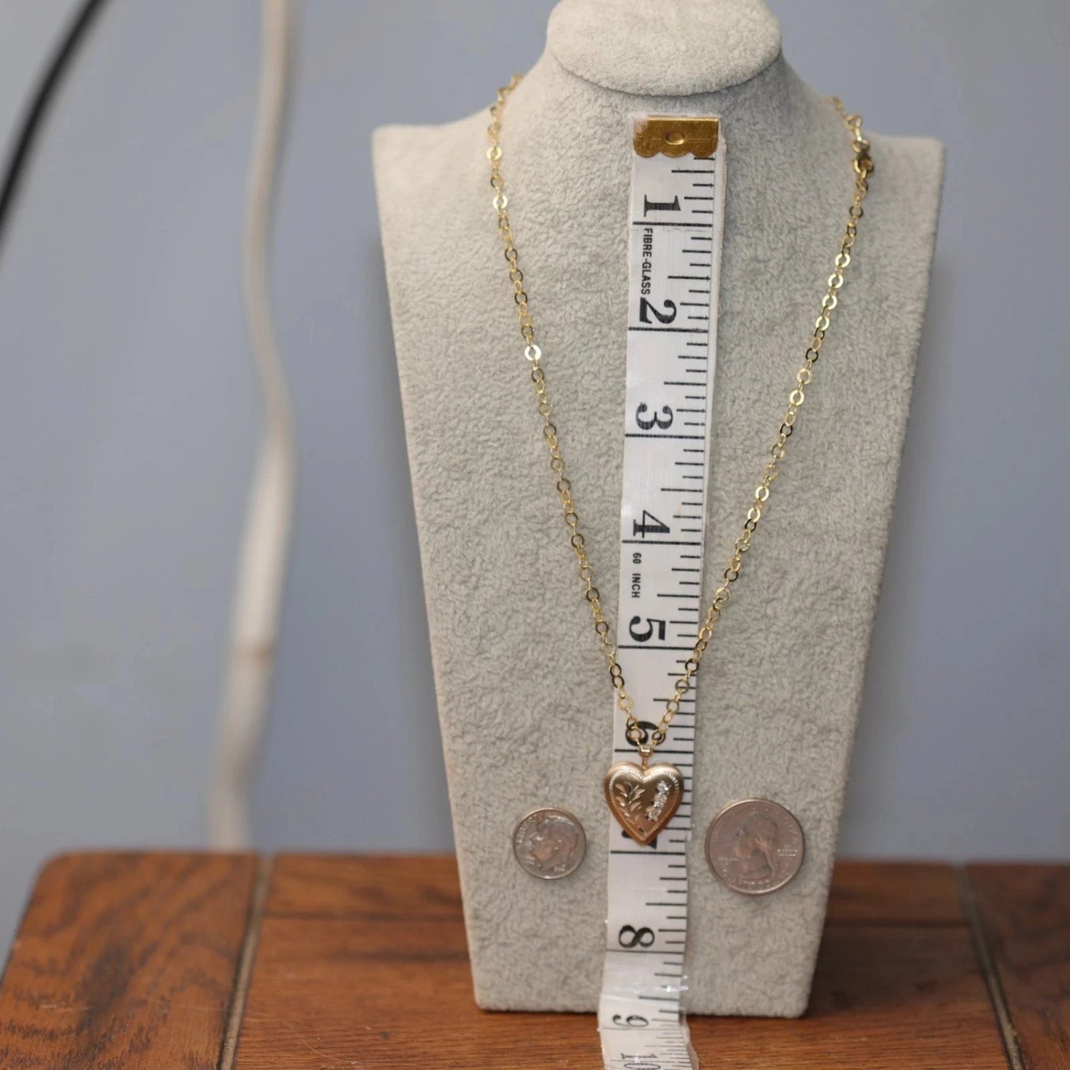 Ppc Sterling Silver Gold Vermeil Heart Locket Necklace Floral Italy 925 18