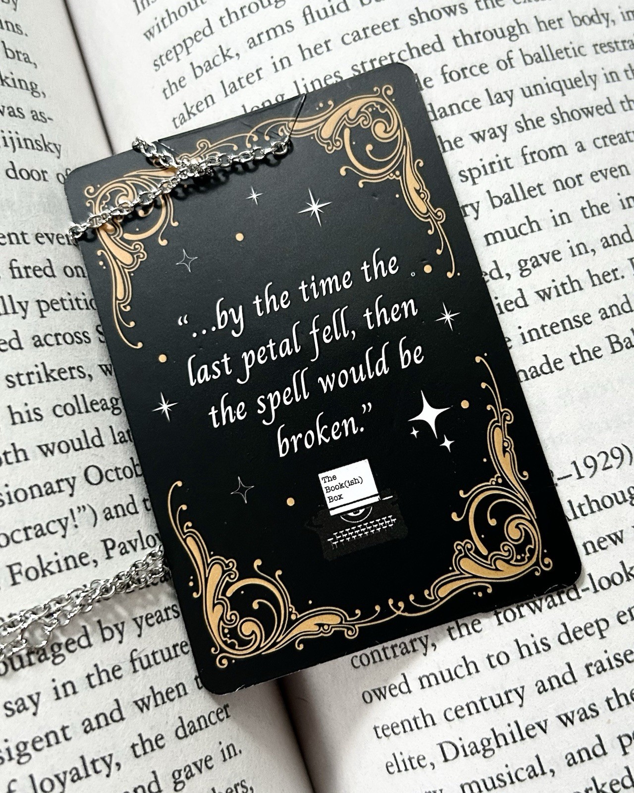 Bookish Box Exclusive Beauty and the Beast Silver Necklace